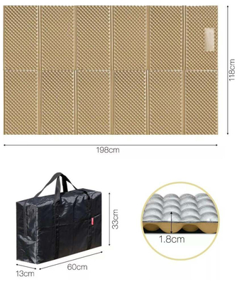 Sản phẩm bán buôn Chăn ngủ gấp đôi Mái ngủ nhôm màu trắng Phòng kín IXPE XPE Bàn ngủ bọt cho cắm trại chống nước 2 người