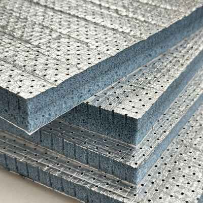 Semi Open Cell Polyolefin PO Acoustic Foam with Aluminum Foil Layer and Adhesive Backing Premium Noise Reduction Insulation Boards chống cháy và dễ cài đặt cho hệ thống thông gió