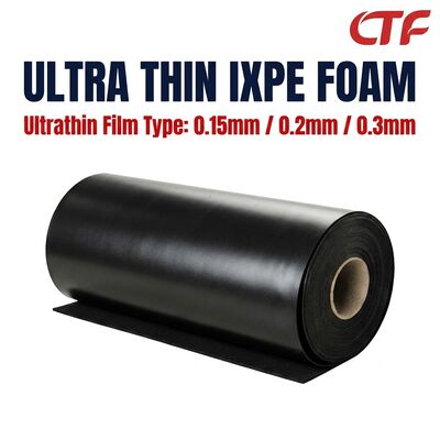 0.15mm 0.2mm 0.3mm Thin IXPE Foam Roll Gum Backed Waterproof Insulation Material cho băng và ứng dụng điện tử