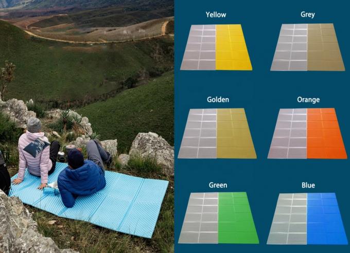 Sản phẩm bán buôn Chăn ngủ gấp đôi Mái ngủ nhôm màu trắng Phòng kín IXPE XPE Bàn ngủ bọt cho cắm trại chống nước 2 người 0