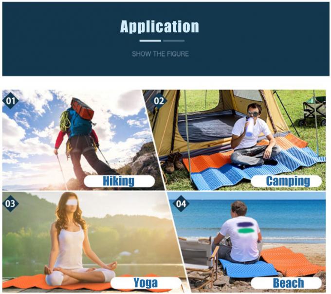 Sản phẩm bán buôn Chăn ngủ gấp đôi Mái ngủ nhôm màu trắng Phòng kín IXPE XPE Bàn ngủ bọt cho cắm trại chống nước 2 người 8